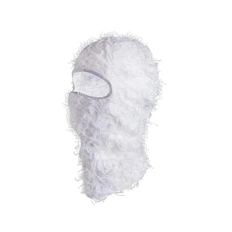 New Knitted Warm Mask Headgear Personalized Camouflage Jacquard Single Hole Baotou Plush Hat Ski Windproof Hat