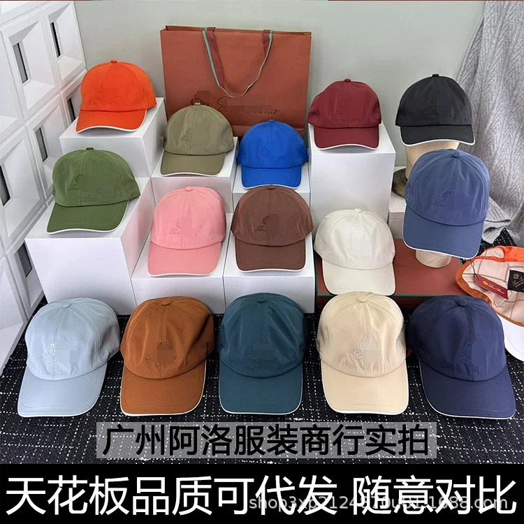 1P's cap letter embroidery four seasons double-layer soft top baseball cap elastic adjustment outdoor sun protection same style for men and women