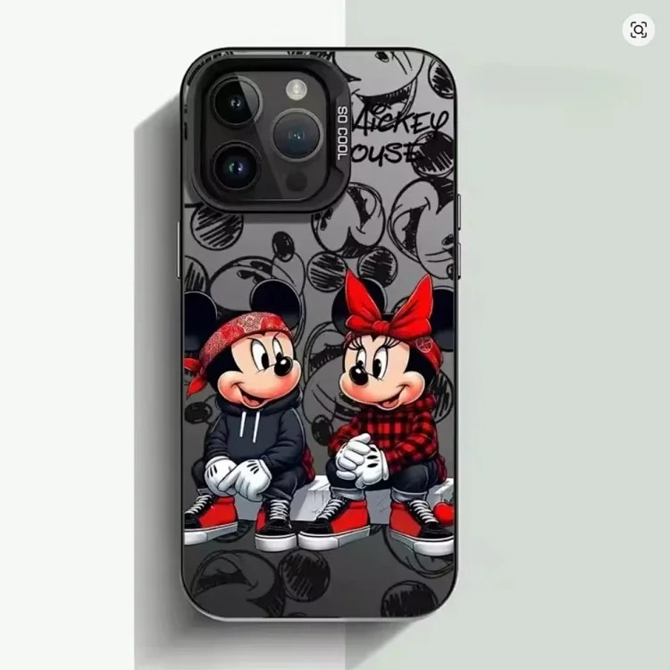 Cross-border popular cartoon animation suitable for Apple 16 promax mobile phone case hard shell 13 Mickey Mouse couple mobile phone case