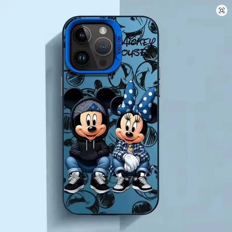 Cross-border popular cartoon animation suitable for Apple 16 promax mobile phone case hard shell 13 Mickey Mouse couple mobile phone case