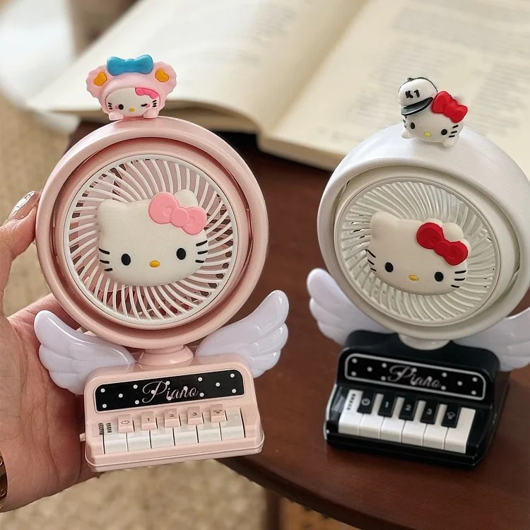 Creative kitty cartoon small fan student cute girly heart desktop desktop class dormitory usb charging fan
