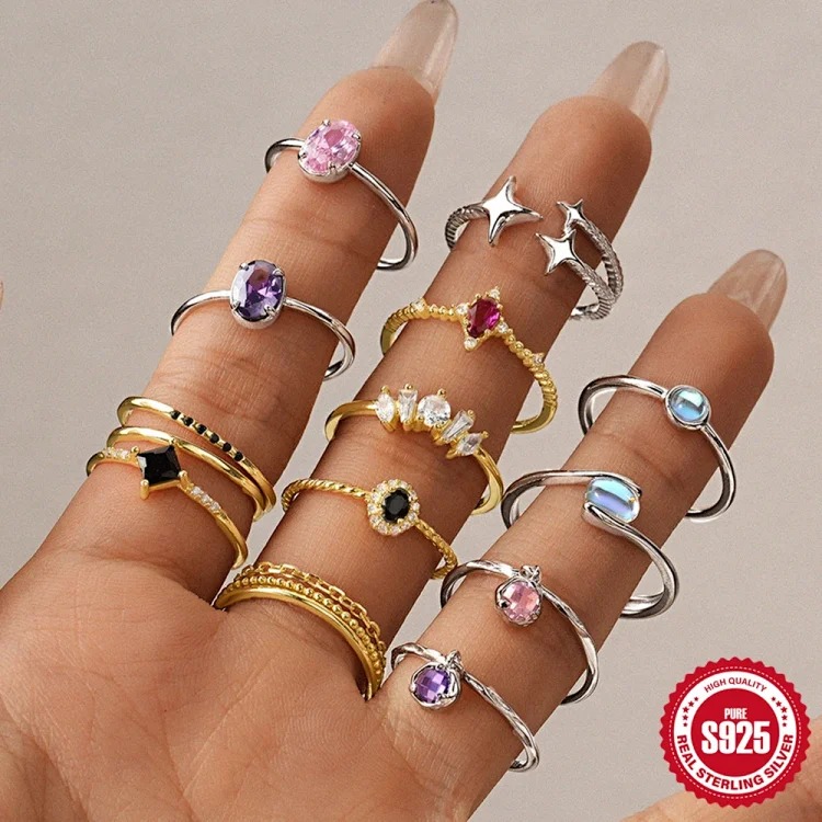 Fashion Luxury Zircon Silver Ring