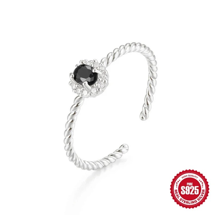 Fashion Luxury Zircon Silver Ring