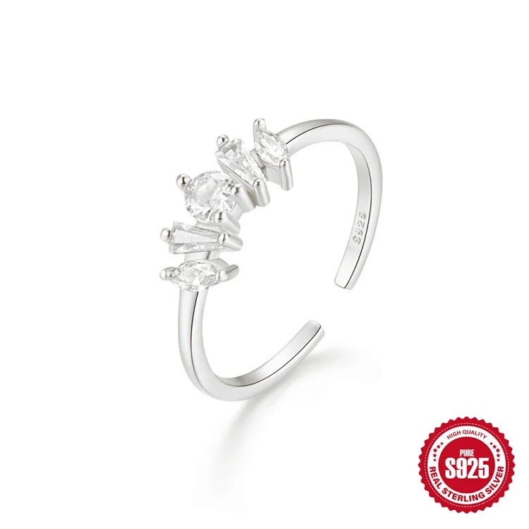 Fashion Luxury Zircon Silver Ring
