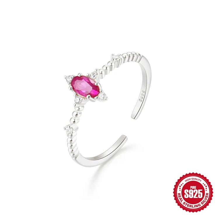 Fashion Luxury Zircon Silver Ring