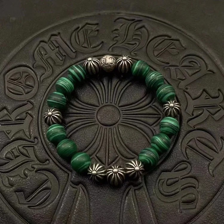 Chrome Hearts Vintage Unisex Obsidian Turquoise Bracelet