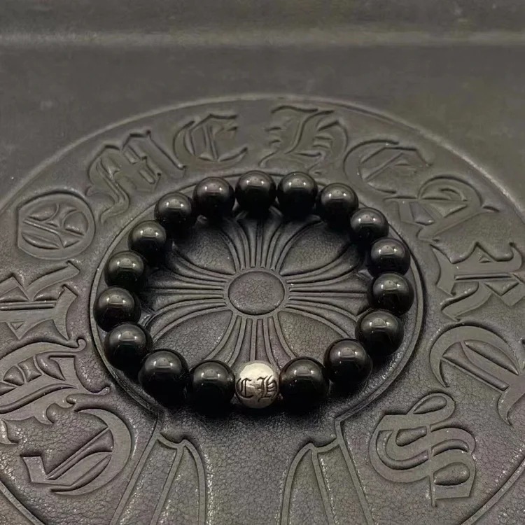 Chrome Hearts Vintage Unisex Obsidian Turquoise Bracelet