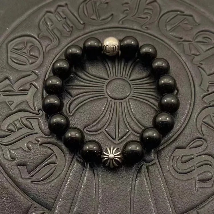 Chrome Hearts Vintage Unisex Obsidian Turquoise Bracelet