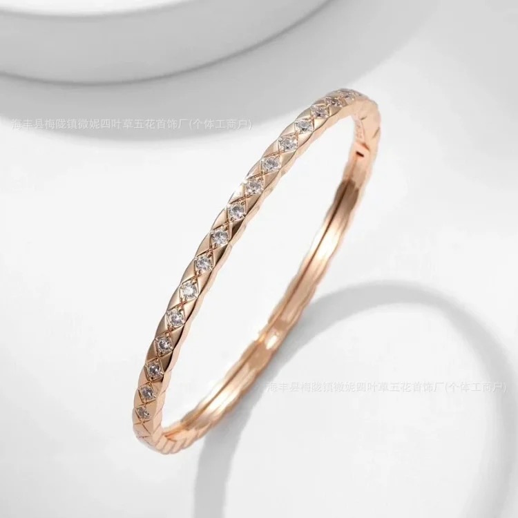 Chanel Luxury Premium Rhinestone Gold Bracelet