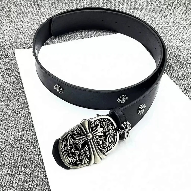 Chrome Hearts Vintage Denim Gold Belt