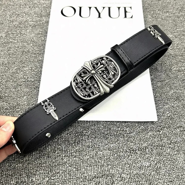 Chrome Hearts Vintage Denim Gold Belt