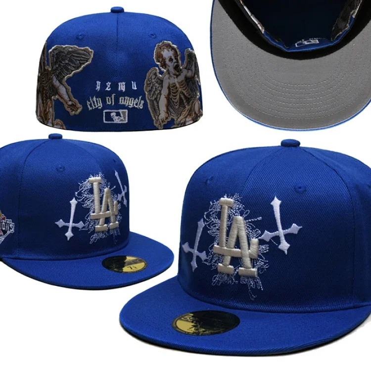 Baseball cap large head circumference non-adjustable flat brim hat