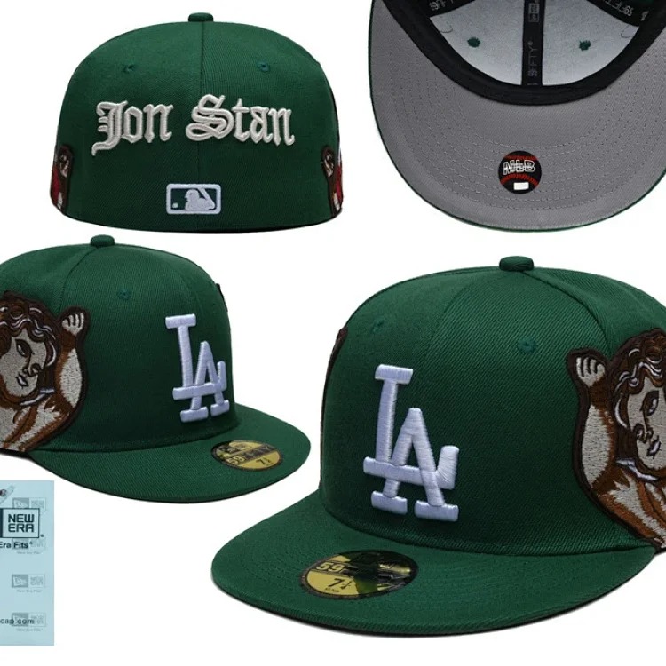 Baseball cap large head circumference non-adjustable flat brim hat
