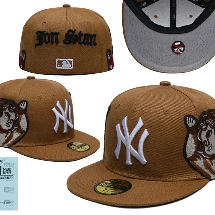 Baseball cap large head circumference non-adjustable flat brim hat