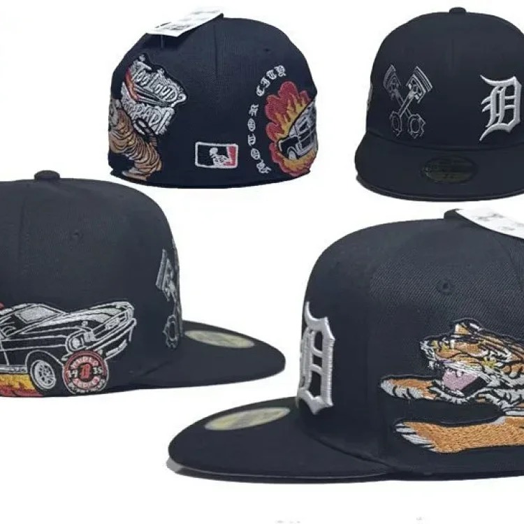 Baseball cap large head circumference non-adjustable flat brim hat