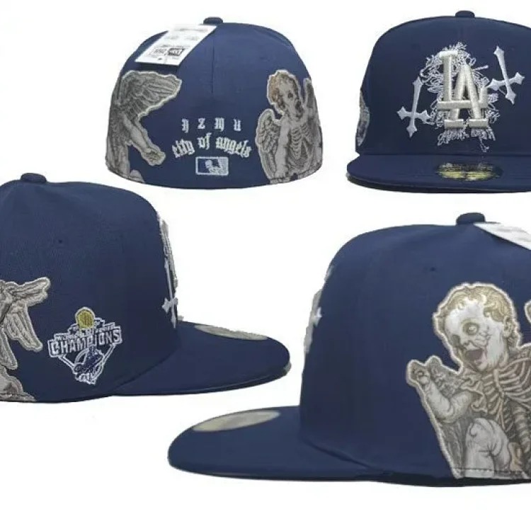Baseball cap large head circumference non-adjustable flat brim hat