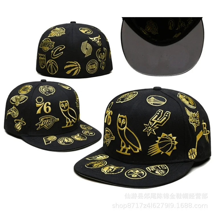 Baseball cap large head circumference non-adjustable flat brim hat