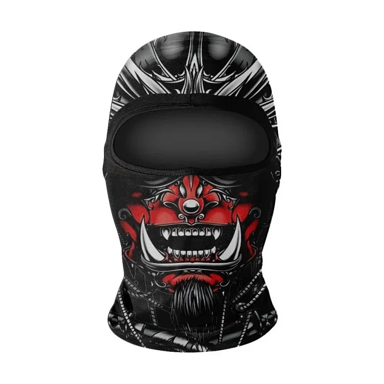 Headgear motorcycle sun protection motorcycle ice silk windproof skull mask for men and women breathable and sweat-wicking full face neck scarf hood