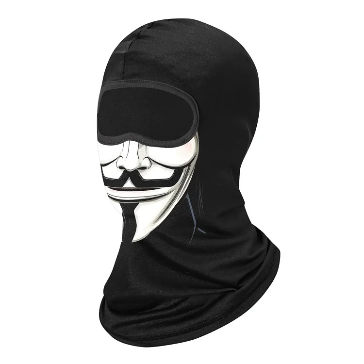 Headgear motorcycle sun protection motorcycle ice silk windproof skull mask for men and women breathable and sweat-wicking full face neck scarf hood