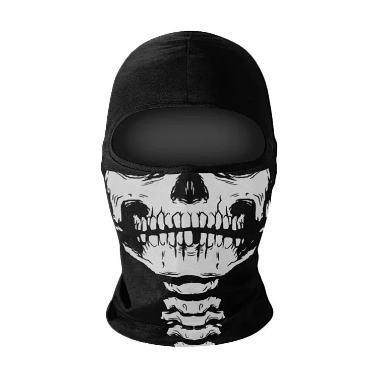Headgear motorcycle sun protection motorcycle ice silk windproof skull mask for men and women breathable and sweat-wicking full face neck scarf hood