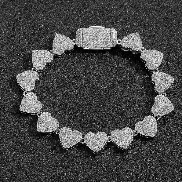 5ACubic Zirconia Stone Diamond Bracelet Hip-Hop Jewelry