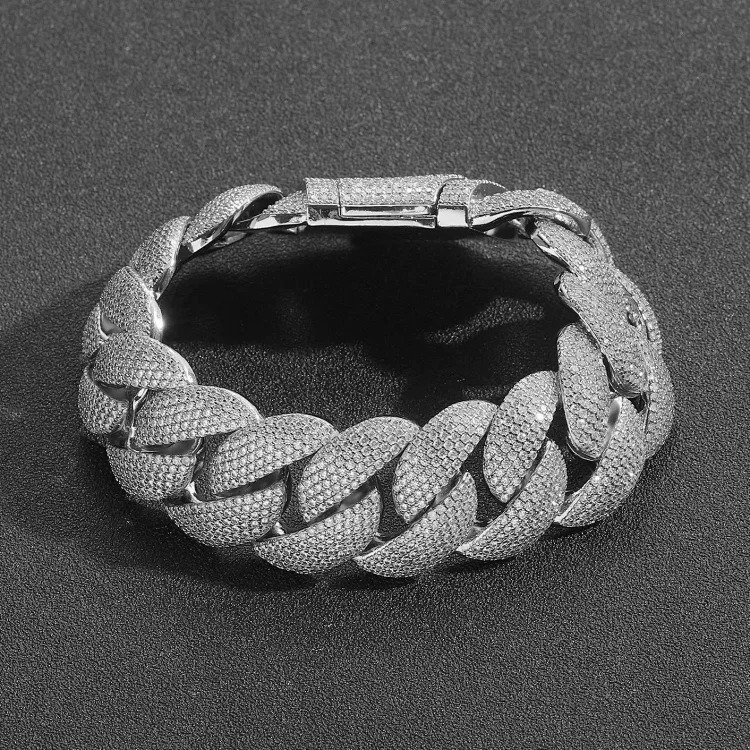 5ACubic Zirconia Stone Diamond Bracelet Hip-Hop Jewelry