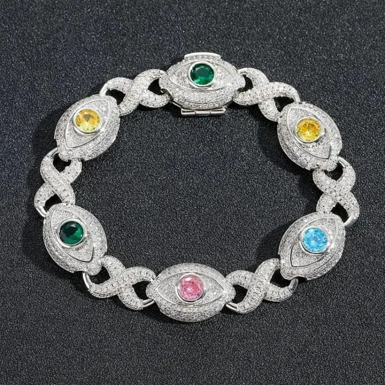 5ACubic Zirconia Stone Diamond Bracelet Hip-Hop Jewelry