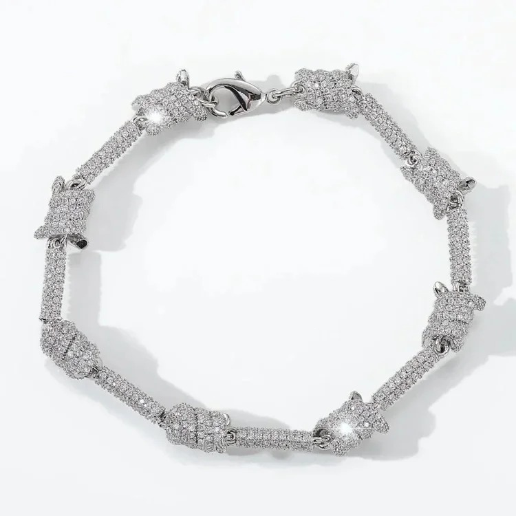 5ACubic Zirconia Stone Diamond Bracelet Hip-Hop Jewelry
