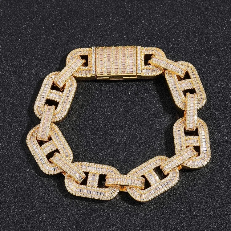 5ACubic Zirconia Stone Diamond Bracelet Hip-Hop Jewelry