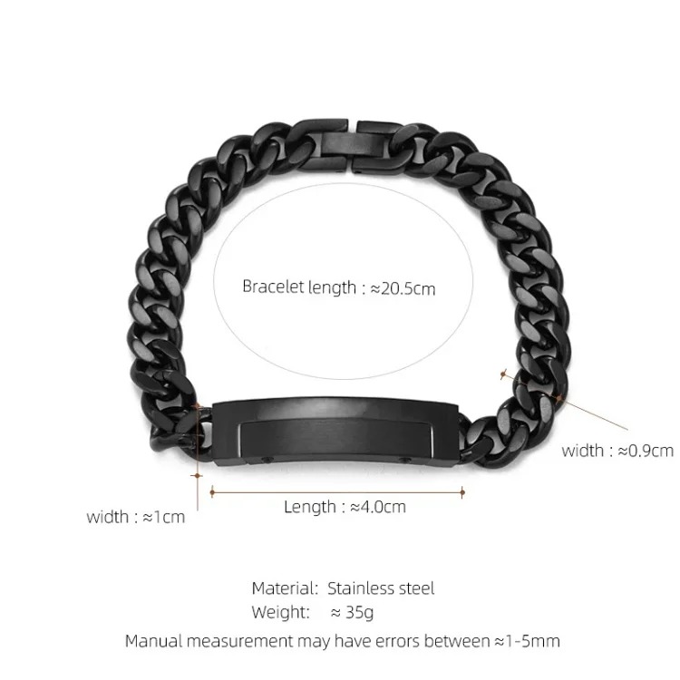 Cross-border European and American metal stainless steel butterfly buckle curved bracelet women's thick Cuban chain foreign trade supply wholesale