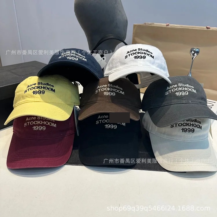 New style simple solid color soft top hat women's fashion Korean style simple baseball cap letter embroidered peaked cap men's style