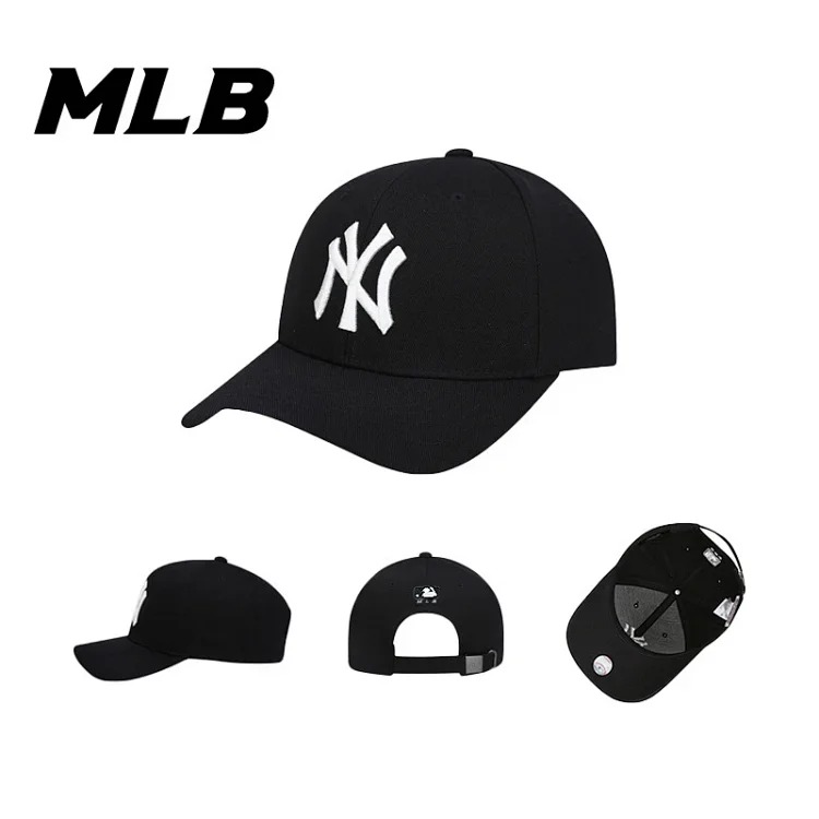 mlb hat men and women 2026 new ny hard top baseball cap big head circumference sun hat la peaked cap large brim