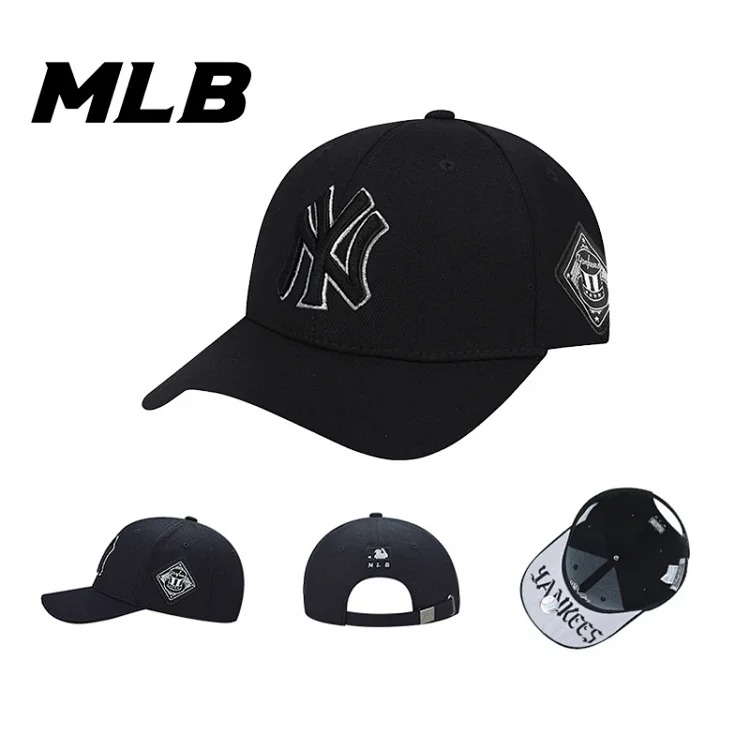 mlb hat men and women 2026 new ny hard top baseball cap big head circumference sun hat la peaked cap large brim