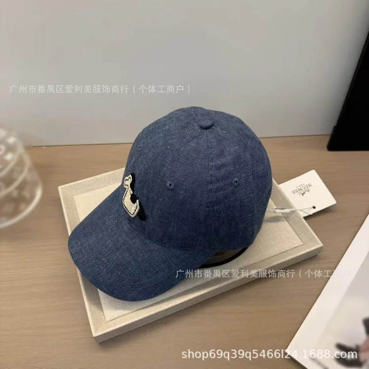 Spot Korean style cute pony embroidered baseball cap women's soft top face-showing small duck cap spring and summer sun protection hat