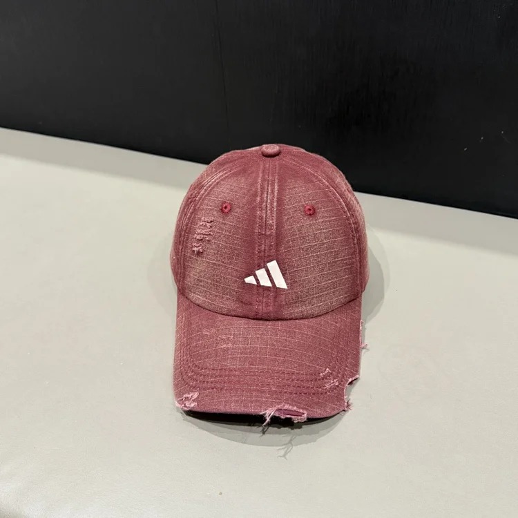 Spring and summer new hats women's personalized baseball caps with holes, large head circumference, cotton peaked caps, sun protection hats