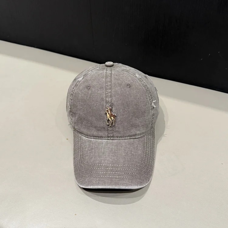 Spring and summer new hats women's personalized baseball caps with holes, large head circumference, cotton peaked caps, sun protection hats