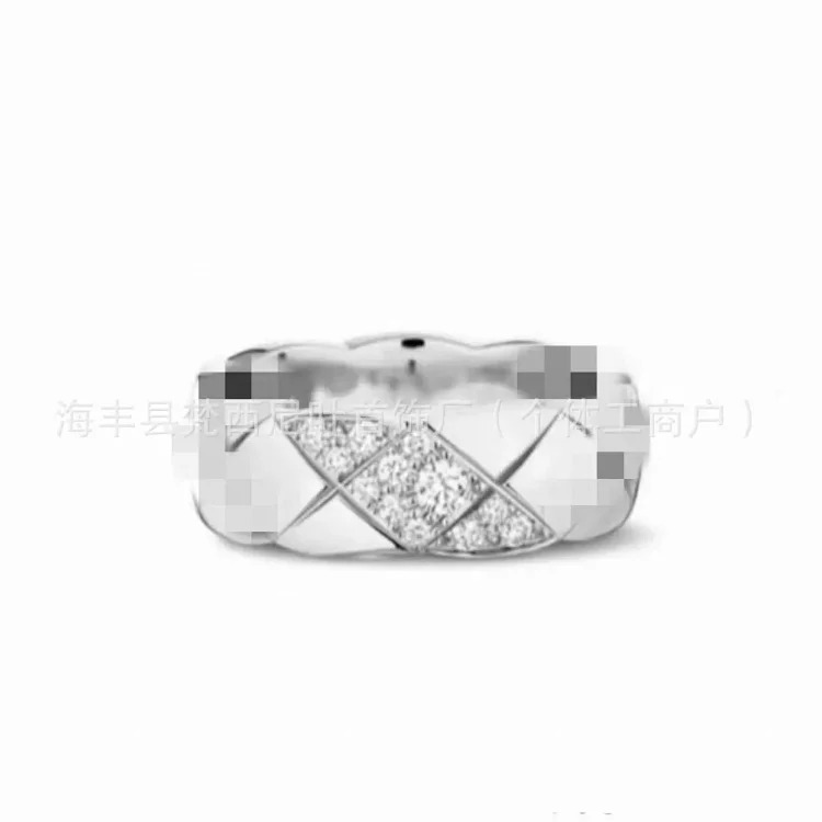 High V gold coco diamond ring diamond diamond ring sterling silver 18k rose gold source factory direct sales