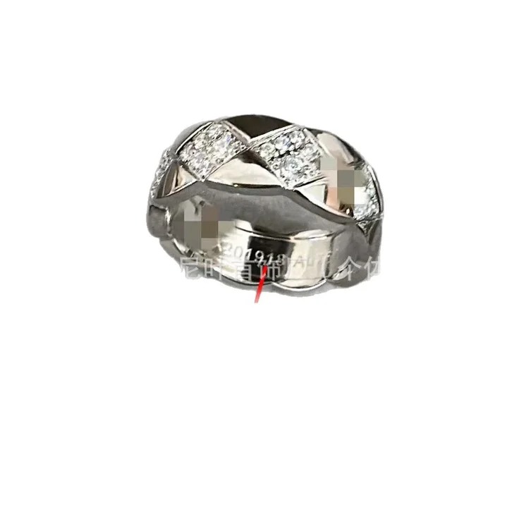 High V gold coco diamond ring diamond diamond ring sterling silver 18k rose gold source factory direct sales