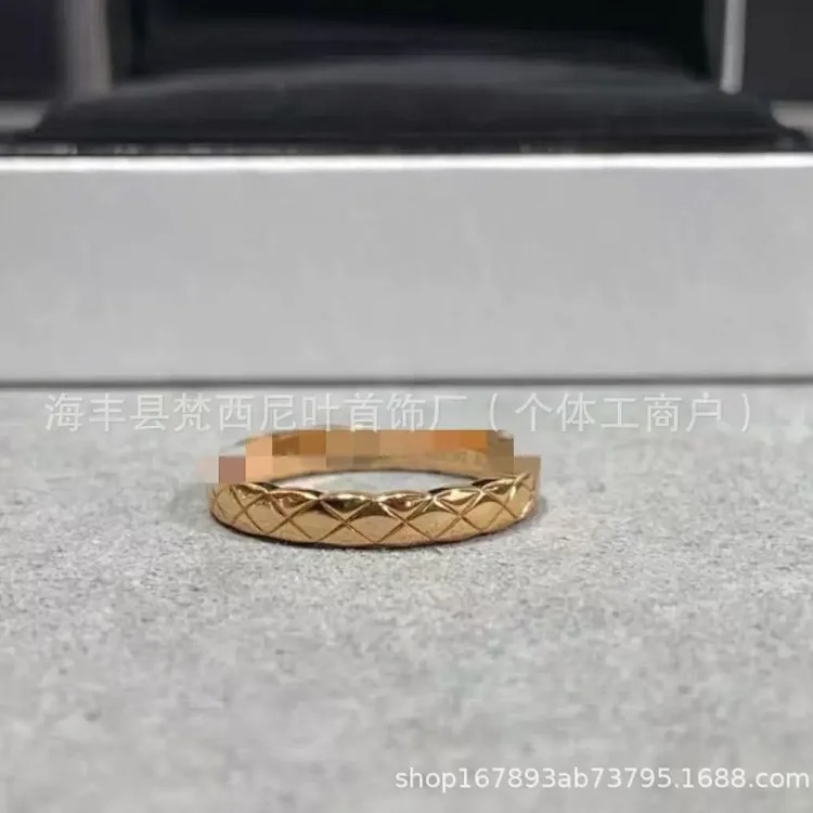 High V gold coco diamond ring diamond diamond ring sterling silver 18k rose gold source factory direct sales