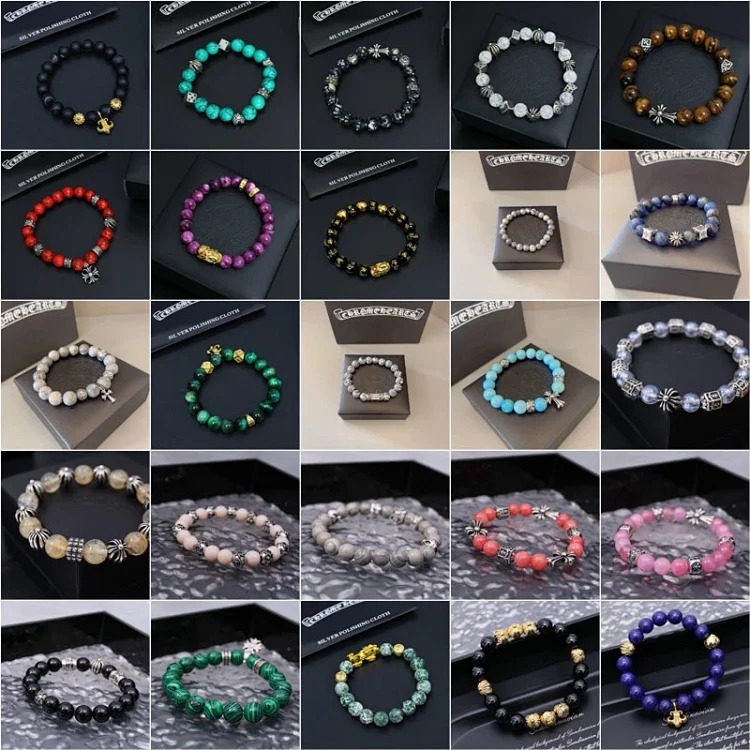 Chr Ome Hea Rts Bracelets